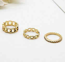 女性の贅沢な方法宝石類リング15 - 18mmの金合金の円形のたが