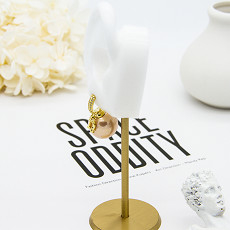 ローズの金/ピンクののど真珠のイヤリング18mmの球の金の真珠のたがのイヤリング