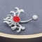 赤い水晶316の低刺激性外科鋼鉄ボディ穿孔の宝石類
