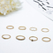 抱擁調節可能なチタニウムの結婚指輪は合金の金の透明なダイヤモンド指輪5pcsを置いた