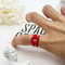 金によってめっきされる女性の結婚指輪の純銀製/ステンレス鋼の宝石用原石の方法リング