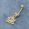 316ステンレス鋼 ボディ穿孔の宝石類の金はピンクの宝石をぶら下げるためにはすをめっきした