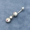 水晶石ボディ穿孔の宝石類の外科鋼鉄バーベルのビード