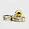 正方形のジルコンの宝石の耳の穴を開ける宝石類6mmの長いストリップの銀製の金