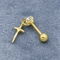 明確なCzの宝石の金の耳は十字との16Gがぶら下げる螺旋形の穿孔のイヤリングを散りばめる
