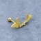 水晶の二重金の蝶イヤリングは316ステンレス鋼8mmを散りばめる