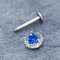 青い水晶16g ラブレットの穿孔の宝石類