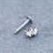316ステンレス鋼ラブレットの穴を開ける宝石類16G 8mmの長い棒Opal ラブレットのスタッド