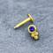 青い水晶宝石の金ラブレットは16ga 1.2mm 8mmの唇棒316ステンレス鋼を散りばめる